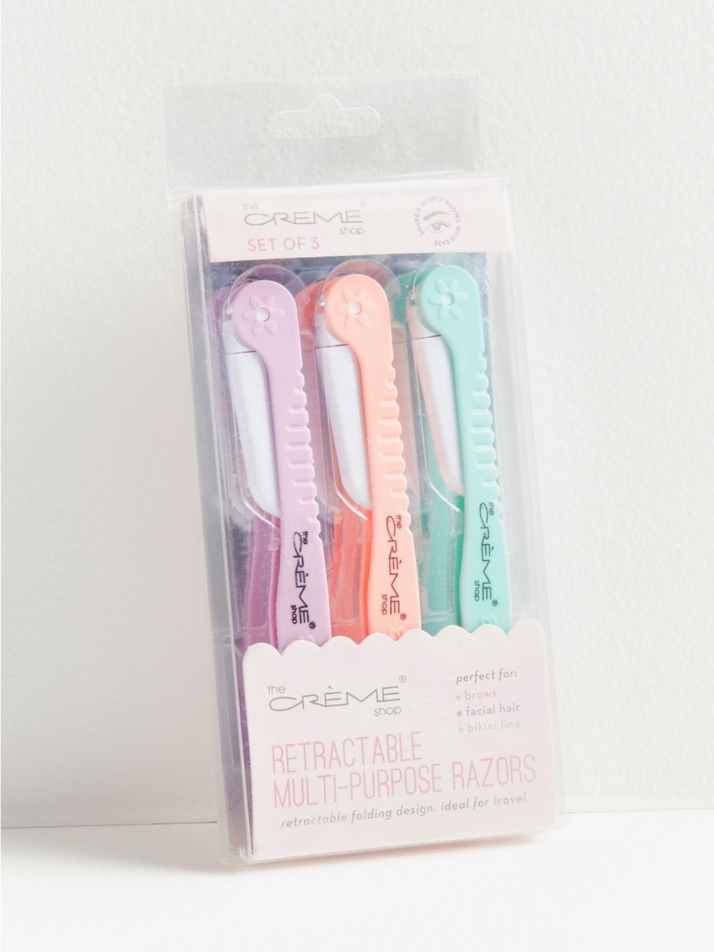 THE CRÈME SHOP | Retractable Multi-Purpose Razors - Pastel Set of 3
